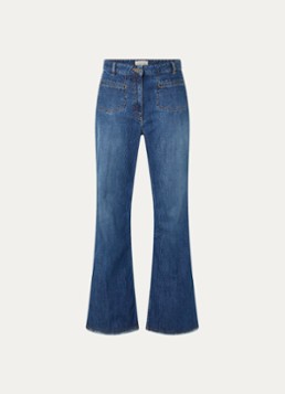 Gerard Darel Dames Amandie high waist wide leg jeans met medium wassing in de kleur Indigo