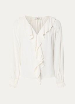 Gerard Darel Dames Cisana blouse met volant in de kleur Creme