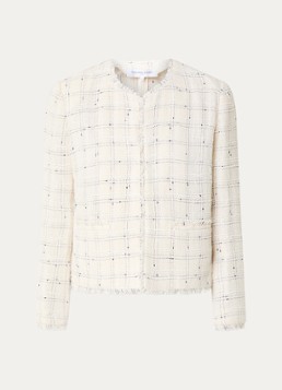 Gerard Darel Dames Taissa cropped blazer met opgestikte zakken in de kleur Creme