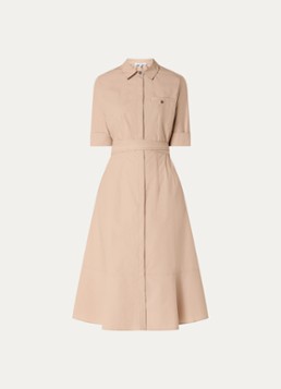 Gerard Darel Dames Rana midi blousejurk met strikceintuur in de kleur Zand