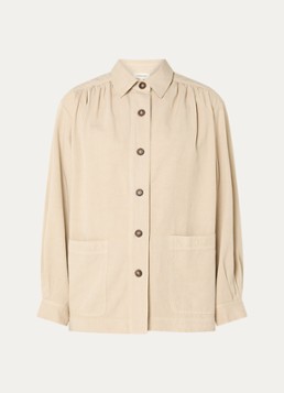 Gerard Darel Dames Tinaja jack in linnenblend met opgestikte zakken in de kleur Zand