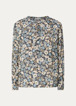 Gerard Darel Dames Clymene blouse met bloemenprint in de kleur Zwart