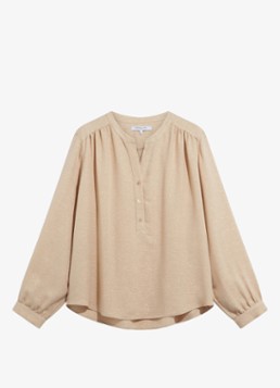 Gerard Darel Dames Liset tuniek met lurex in de kleur Zand