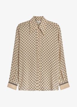 Gerard Darel Dames Jimi blouse met monogram print in de kleur Creme