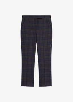 Gerard Darel Dames Misa pantalon in wolblend met ruit dessin in de kleur Blauw