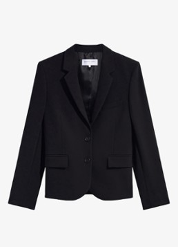 Gerard Darel Dames Justa single-breasted blazer in de kleur Zwart
