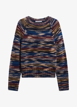 Gerard Darel Dames Grofgebreide trui met ronde hals in de kleur Multicolor