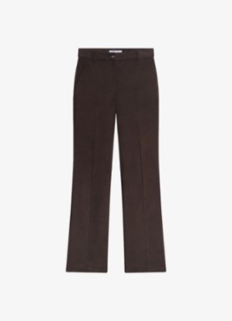Gerard Darel Dames Maby mid waist flared fit broek in de kleur Donkerbruin