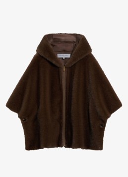 Gerard Darel Dames Amel jas van imitatiebont in de kleur Donkerbruin