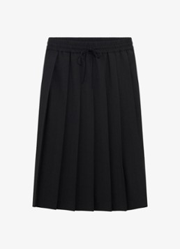 Gerard Darel Dames Tosca midi rok met trekkoord en plooien in de kleur Zwart