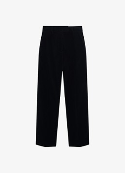 Gerard Darel Dames Mya high waist wide leg pantalon van fluweel in de kleur Groen