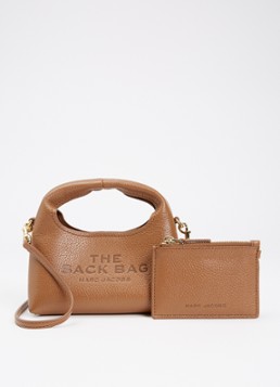 Marc Jacobs Dames The Micro Sack handtas van leer met uitneembare etui in de kleur Hazelnootbruin, maat: ONE SIZE
