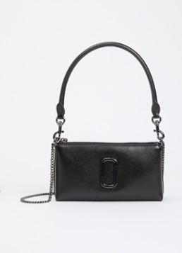 Marc Jacobs Dames Le Pochette schoudertas van leer met afneembare schouderriem in de kleur Zwart, maat: ONE SIZE