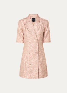 NIKKIE Dames Palencia mini blazerjurk met panterprint in de kleur Zalmroze