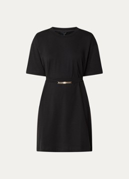 NIKKIE Dames Patos T-shirt jurk met trekkoord in de kleur Zwart