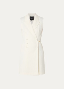 NIKKIE Dames Roseville double-breasted mini blazerjurk met structuur in de kleur Gebroken wit