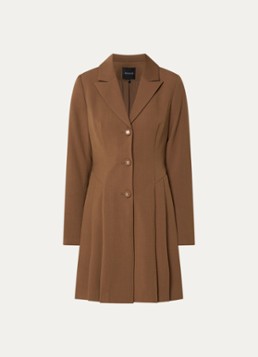 NIKKIE Dames Arwen mini blazerjurk met plooien in de kleur Camel