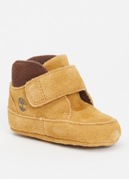 Timberland Jongens Crib Bootie babyslofje van suède in de kleur Camel, maat: 15