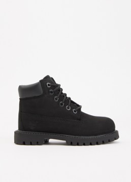 Timberland Meisjes Veterboot van leer van nubuck in de kleur Zwart, maat: 27