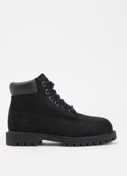 Timberland Meisjes Veterboot van leer van nubuck in de kleur Zwart, maat: 28