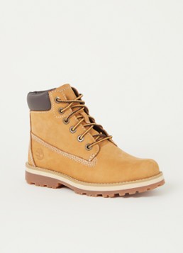 Timberland Jongens Courma veterboot van nubuck in de kleur Geel, maat: 28