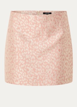 NIKKIE Dames Palencia mini rok met panterprint in de kleur Zalmroze