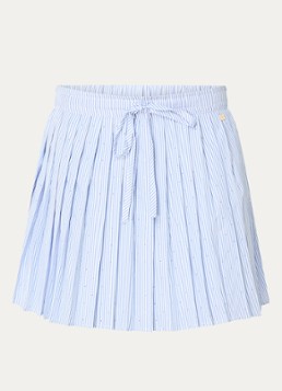 NIKKIE Dames Qamdo minirok met streepprint en strass in de kleur Staalblauw