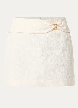 NIKKIE Dames Roseville mini rok met ceintuur in de kleur Creme