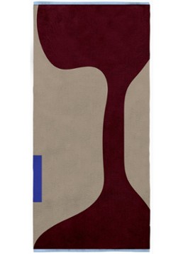 Mette Ditmer Figura vloerkleed 70 x 150 cm Bordeauxrood - Deal