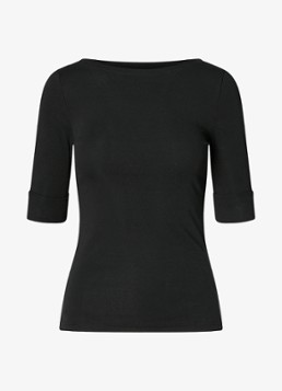 Ralph Lauren Dames Top met boothals in de kleur Polo black / zwart