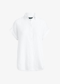 Ralph Lauren Dames Blouse van linnen in de kleur White / wit
