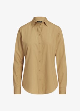 Ralph Lauren Dames Blouse met logoborduring in de kleur Birch Tan / Beige