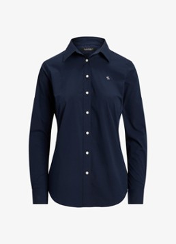 Ralph Lauren Dames Blouse met stretch in de kleur Lauren Navy / Blauw
