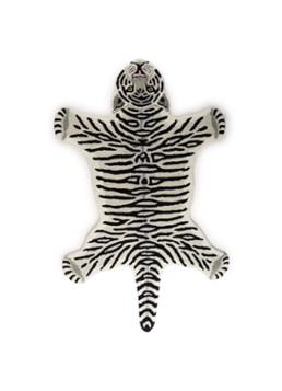 Doing Goods Snowy Tiger Large vloerkleed 150 x 90 cm Zwart - Deal