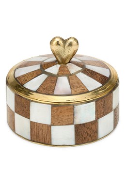 Doing Goods Woody Checkered Circus opbergdoos 5,5 cm Wit - Deal