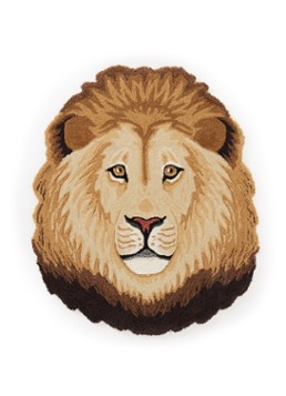 Doing Goods Ari Lion Head vloerkleed 95 x 113 cm Lichtbruin - Deal