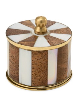 Doing Goods Woody Striped Circus opbergdoos 3,8 cm Wit - Deal
