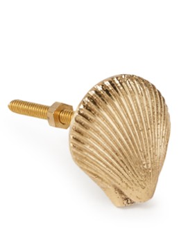 Doing Goods Abby Shell enkele kapstokknop van messing Goud - Deal