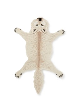 Doing Goods Tapis Amis Woozy Wolf Small vloerkleed 102 x 71 cm Beige - Deal