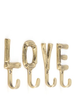 Doing Goods Bodhi Bamboo Love kapstokhaak set van 4 Messing - Deal