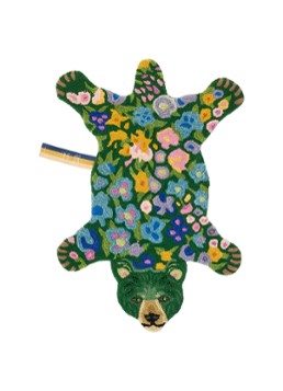 Doing Goods Josie Jardin Beer vloerkleed 92 x 62 cm Groen - Deal