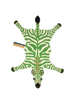 Doing Goods Grassy Zebra vloerkleed 153 x 110 cm Groen - Deal