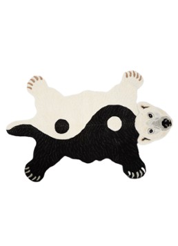Doing Goods Mara Yin Yang IJsbeer groot vloerkleed Zwart - Deal