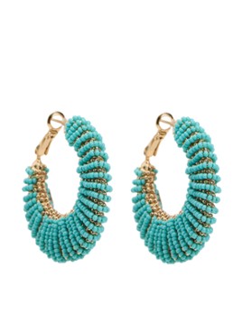 Gas Bijoux Dames Izzia oorringen verguld in de kleur Turquoise, maat: Steker