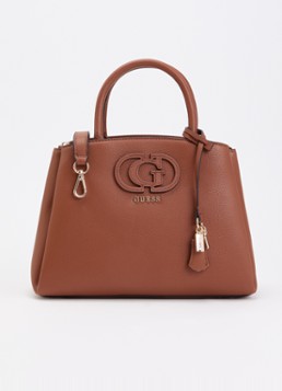 GUESS Dames Isola 3 comp handtas met logo en afneembare schouderriem