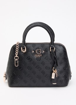 GUESS Dames Dita Logo handtas met logo en afneembare schouderriem