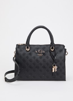 GUESS Dames Dita Logo handtas met logoprint en afneembare schouderriem