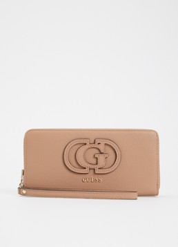 GUESS Dames Isola Large portemonnee met logo in de kleur Beige, maat: 1SZ