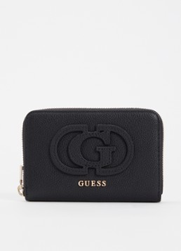 GUESS Dames Isola Medium portemonnee met logo in de kleur Zwart, maat: 1SZ