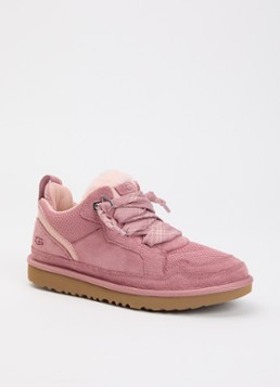 UGG Jongens Lowmel sneaker met suede details in de kleur Abrikoos, maat: 35
